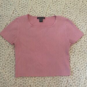 Pink Cropped T-Shirt